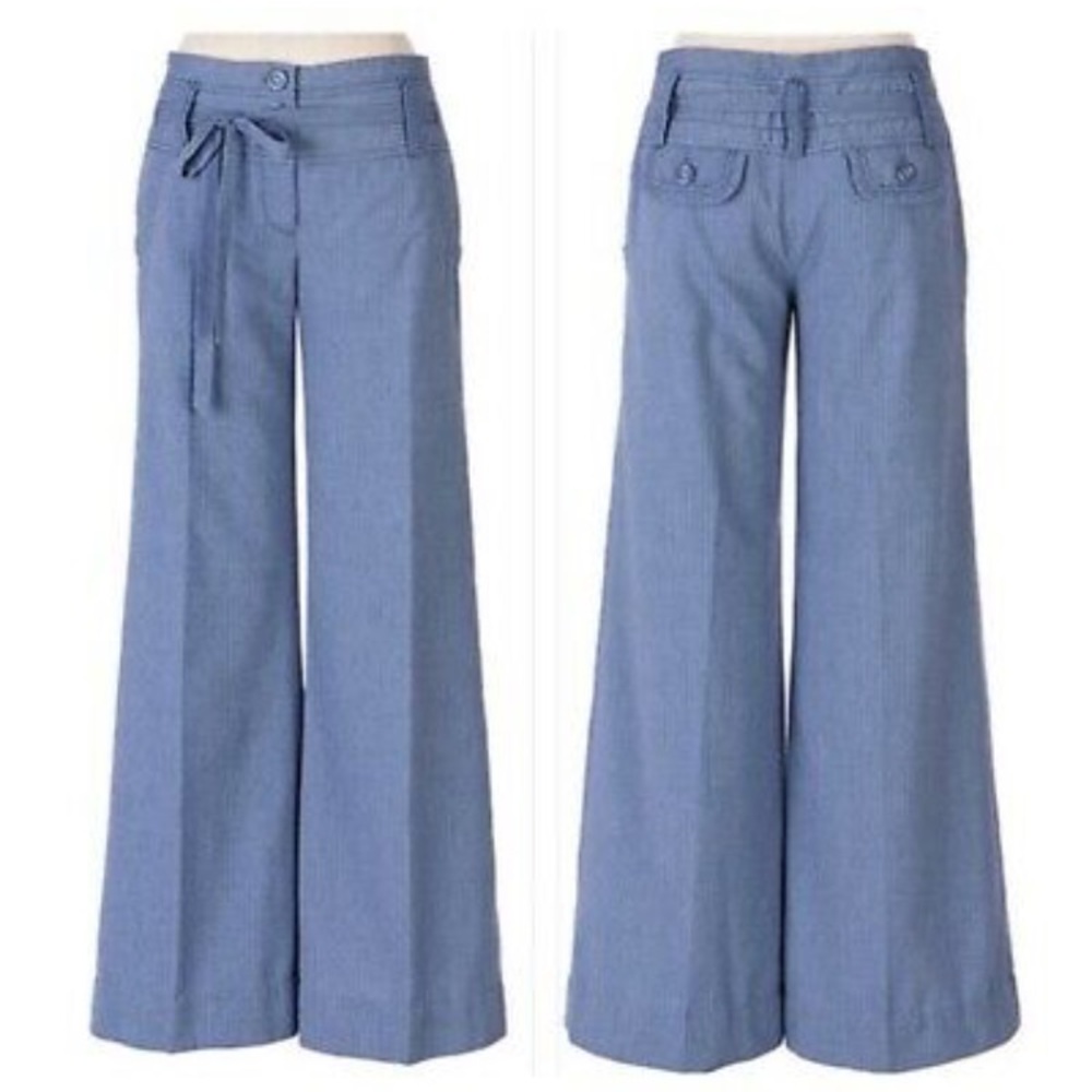 Anthropologie Wide Leg Sailor Pant, Size 12